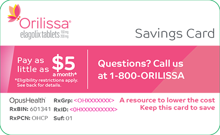 Orilissa® Savings Card